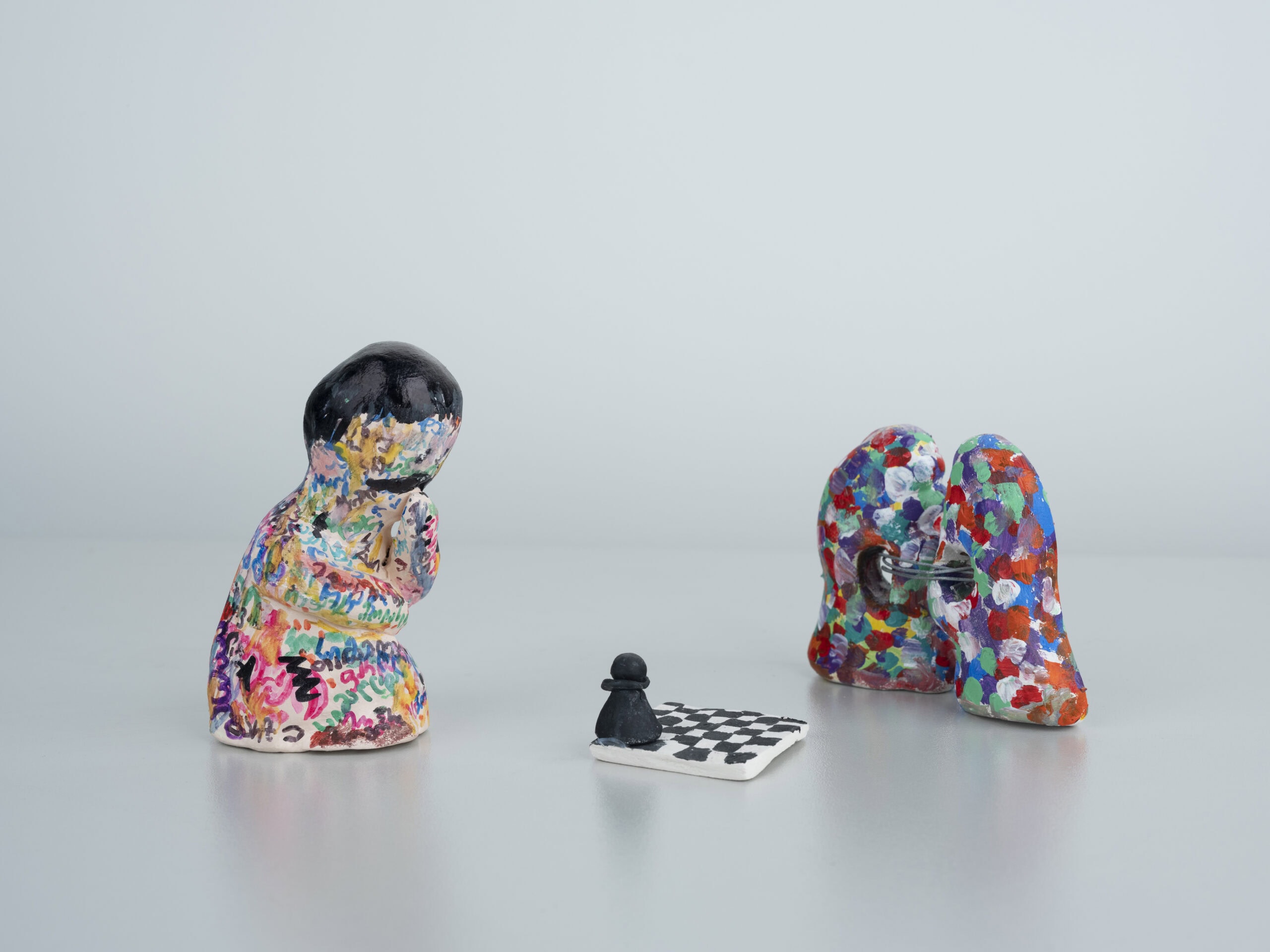 Gagosh (Giorgi Gagoshidze) — Untitled, 2025, mixed media on gypsum, overview