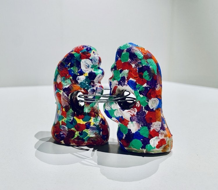 Gagosh (Giorgi Gagoshidze) — Untitled, 2025, mixed media on gypsum, detail, 10×9×2 cm