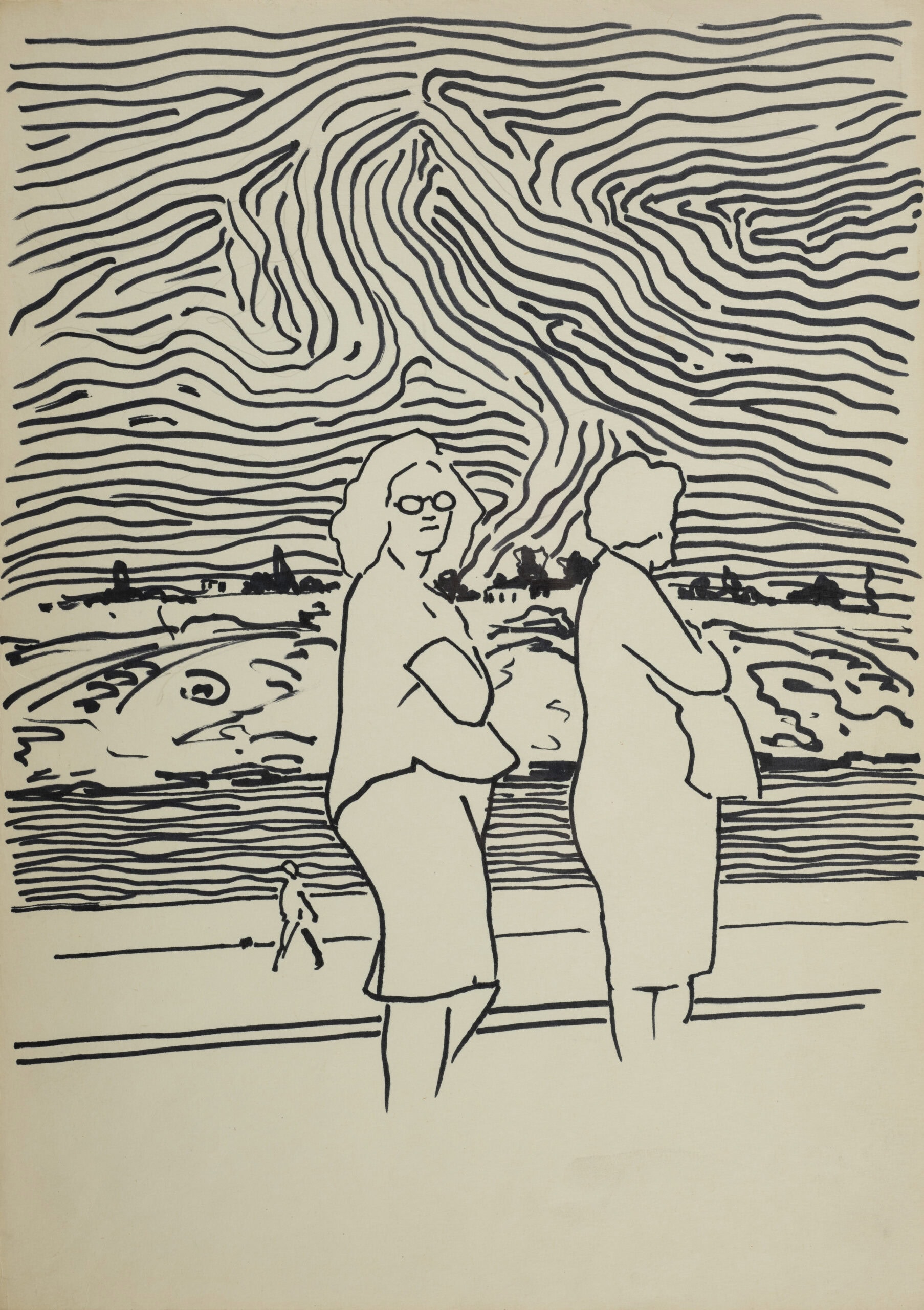 Gaioz (Giorgi) Kotrikadze — Untitled, from the Cuba Series, 1960s, ink on paper, 43×30 cm
