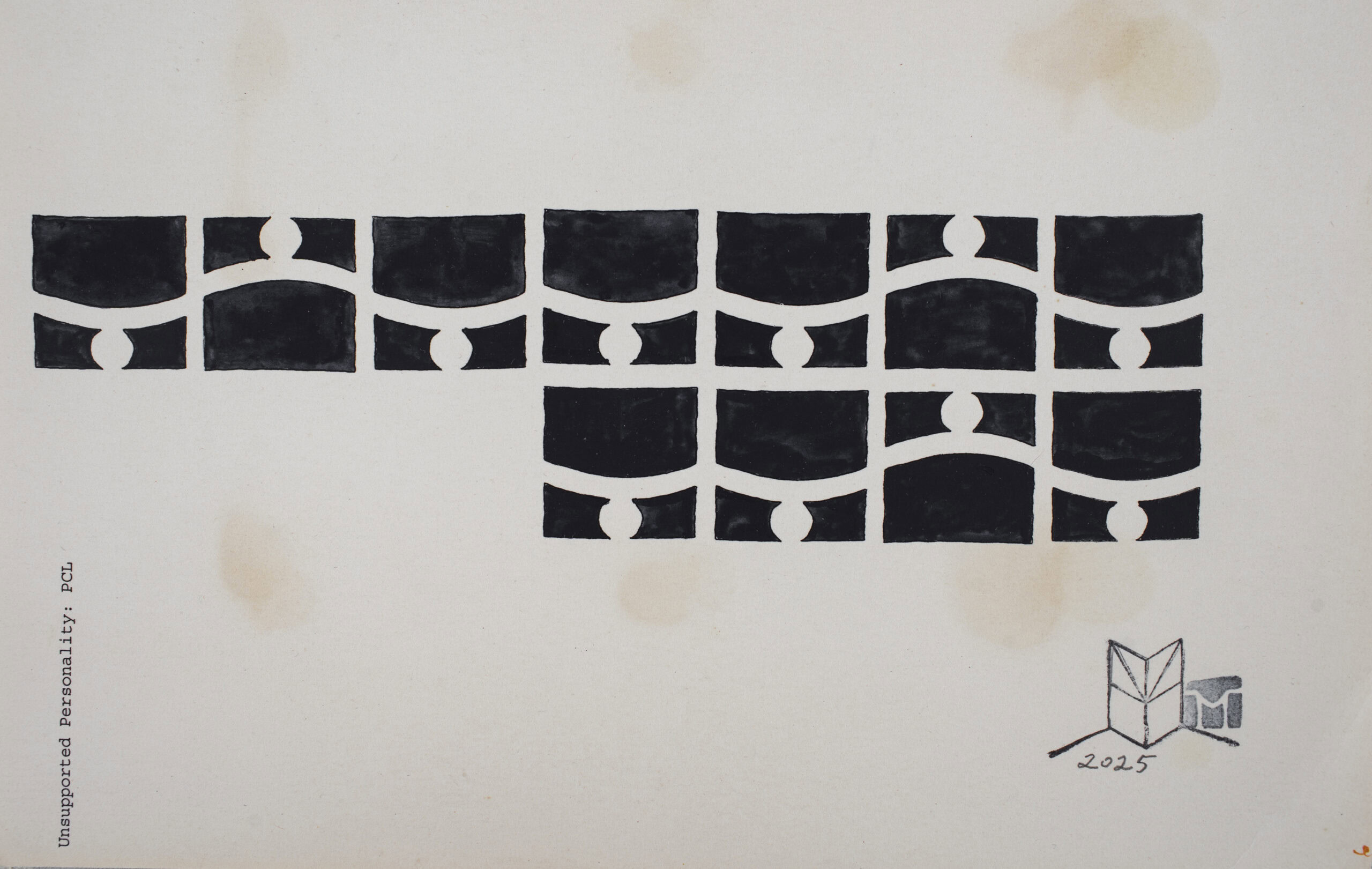 Maya Sumbadze — Untitled, monogram work, 22×17 cm