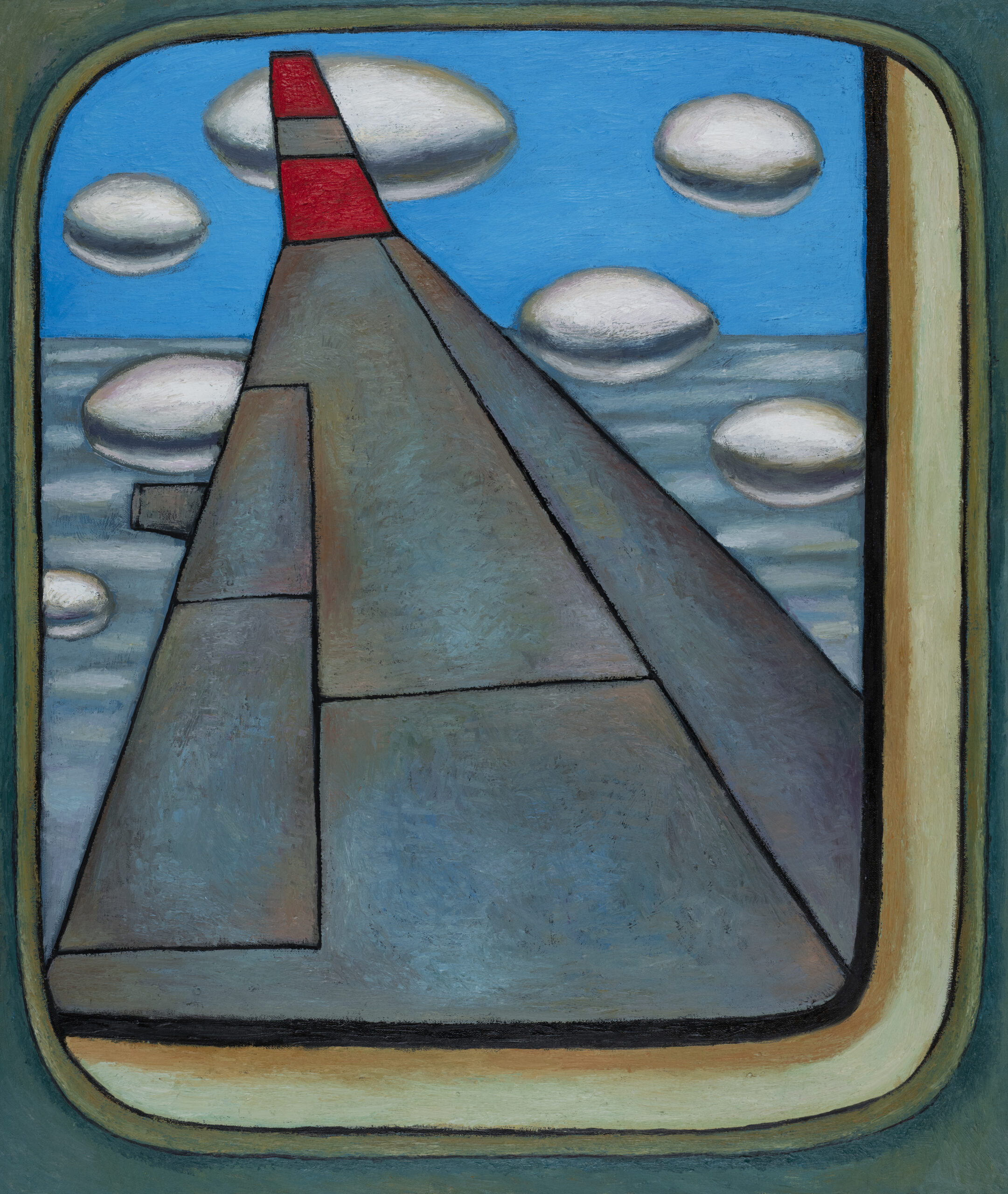 Merab Kopaleishvili — From the French Series, oil on canvas, 90×105 cm
